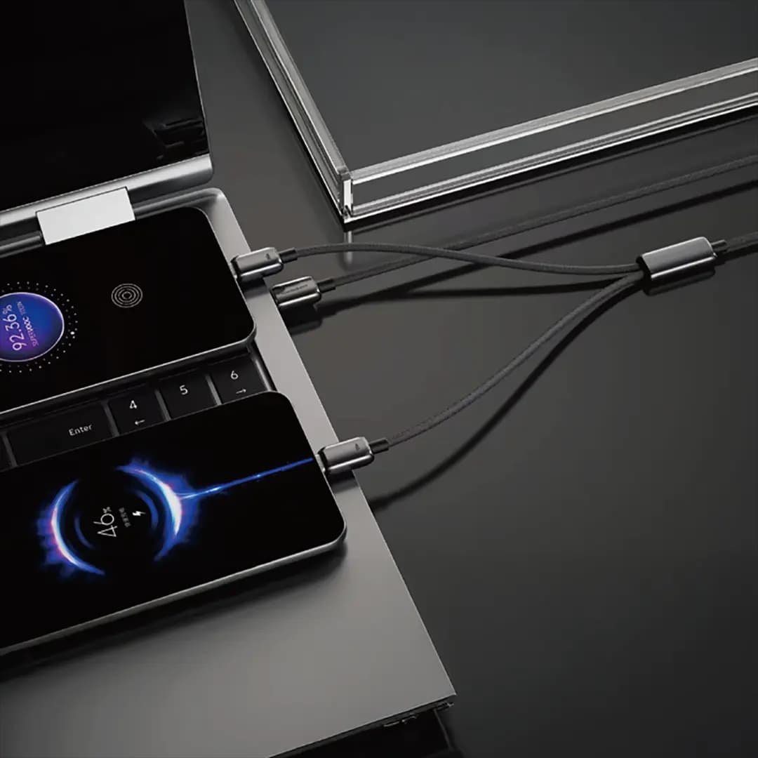 کابل پاورولوژی Powerology Zinco Series 2-IN-1 Dual USB-C Cable — تصویر ۲