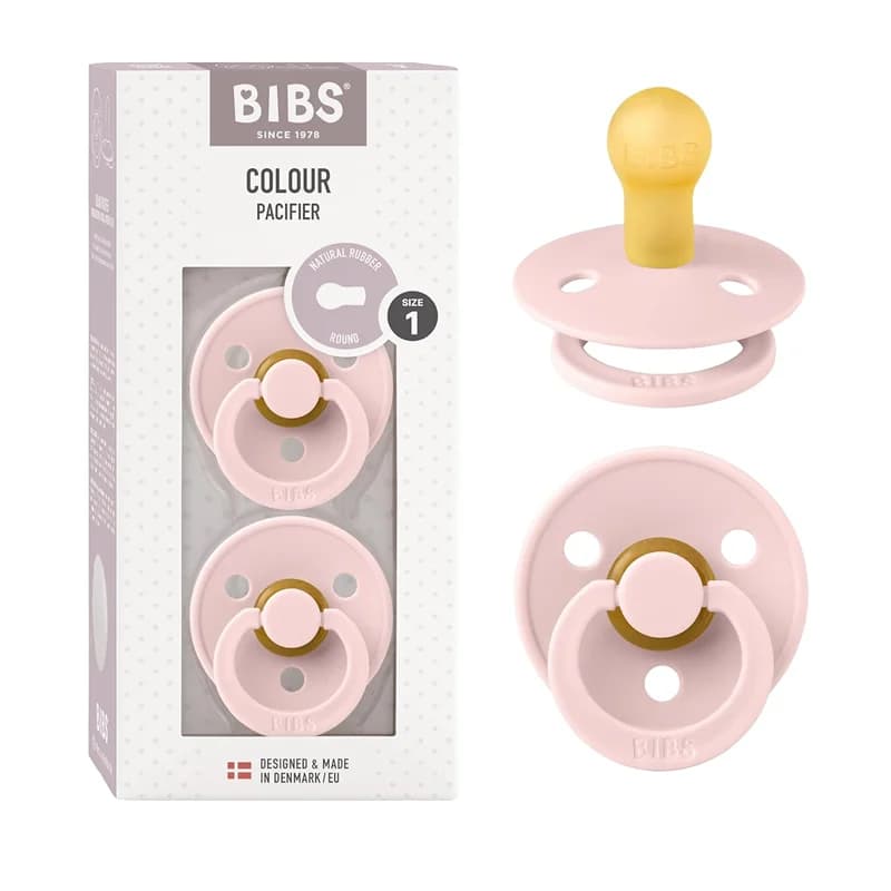 پستانک سر گرد نوزاد دخترانه 0 تا 6 ماه COLOUR صورتی بیبس Bibs