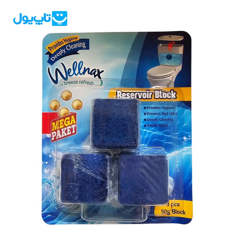 قرص جرم‌گیر توالت فرنگی ولناکس Wellnax مدل Deeply Cleaning بسته 3 عددی