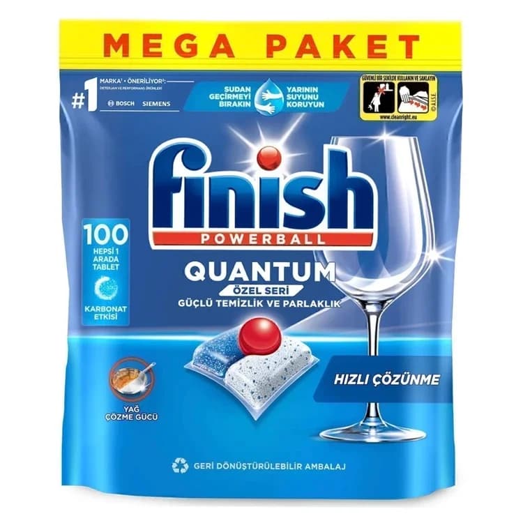 قرص ماشین ظرفشویی مدل QUANTUM بسته 100 عددی — تصویر ۶