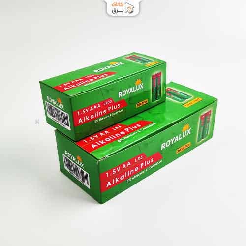 باتری قلمی و نیم قلمی Plus Alkaline رویالوکس (پارس شعاع) بسته 2عددی — تصویر ۴