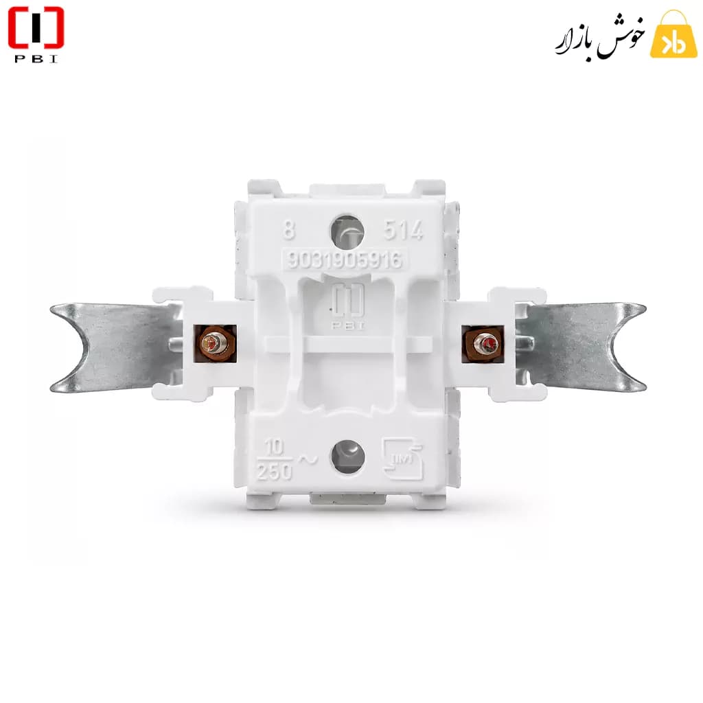 مکانیزم کلید دوپل توکار پارت برق ایرانیان مدل آذین — تصویر ۲