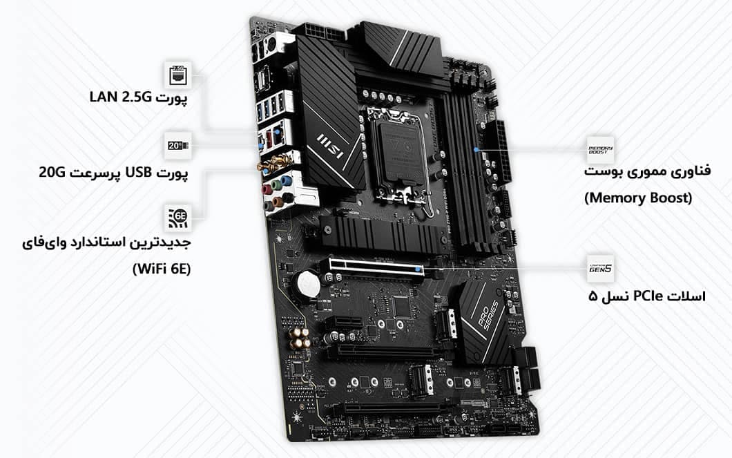 مادربرد ام اس آی MSI PRO Z790 P WIFI DDR4 — تصویر ۴
