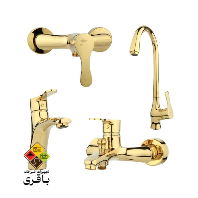 ست شیرآلات راسان مدل صدف طلایی — تصویر ۲