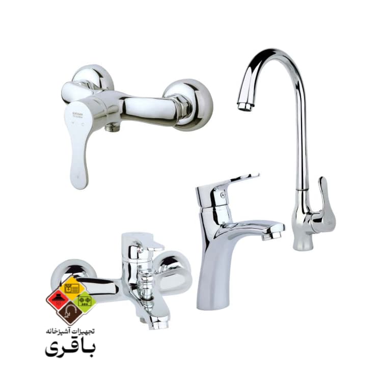 ست شیرآلات راسان مدل صدف کروم — تصویر ۳