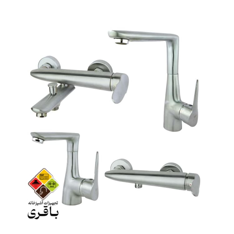 ست شیرآلات راسان مدل رابیت کروم مات — تصویر ۴