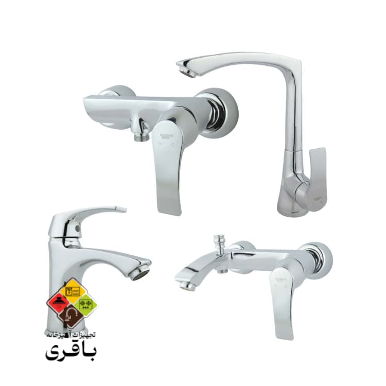 ست شیرآلات راسان مدل لوتوس کروم — تصویر ۲