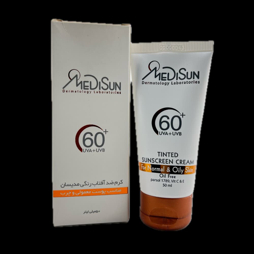 کرم ضد آفتاب رنگی پوست چرب +SPF60 مدیسان MEDISUN — تصویر ۴