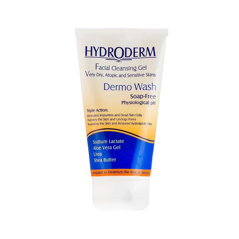 ژل شستشو صورت مناسب پوست های بسیار خشک و حساس Dermo Wash هیدرودرم 150 میلی لیتر