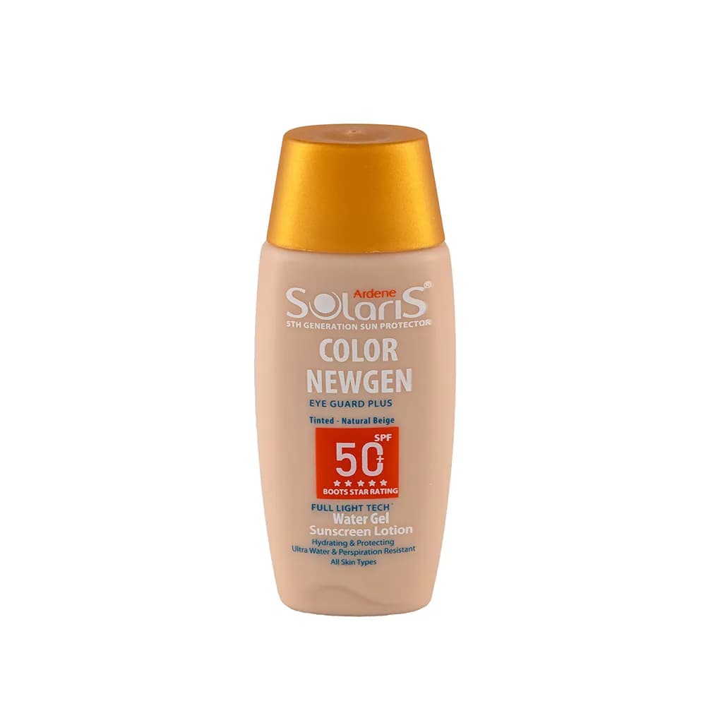 لوسیون آبی ضد آفتاب رنگی فاقد چربی بژ طبیعی COLOR NEWGEN SPF50 آردن سولاریس 75 میلی لیتر
