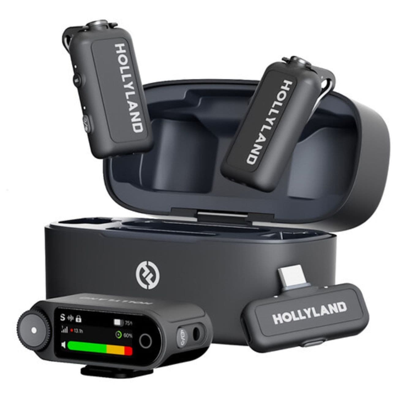 میکروفون یقه ای بی سیم Hollyland LARK MAX 2 Combo 2-Person Wireless Microphone — تصویر ۵