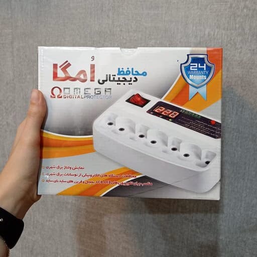 محافظ برق 7 خانه کامپیوتر و صوتی تصویری امگا مدل آنالوگ طول کابل 1.3 متر — تصویر ۶