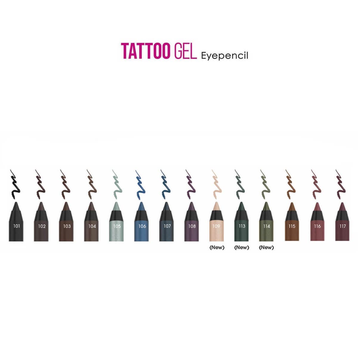 مداد چشم ژله ای گلدن رز Golden Rose مدل Tattoo Gel شماره 105 — تصویر ۱۲