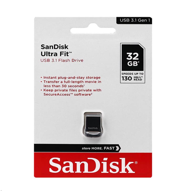 فلش مموری سن دیسک مدل ULTRA FIT USB 3.1 CZ430 ظرفیت 32 گیگابایت | SANDISK — تصویر ۸