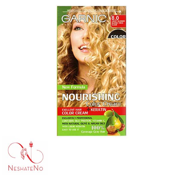 کیت رنگ مو گارنیک زنانه 8.0 رنگ بلوند روشن GARNIC