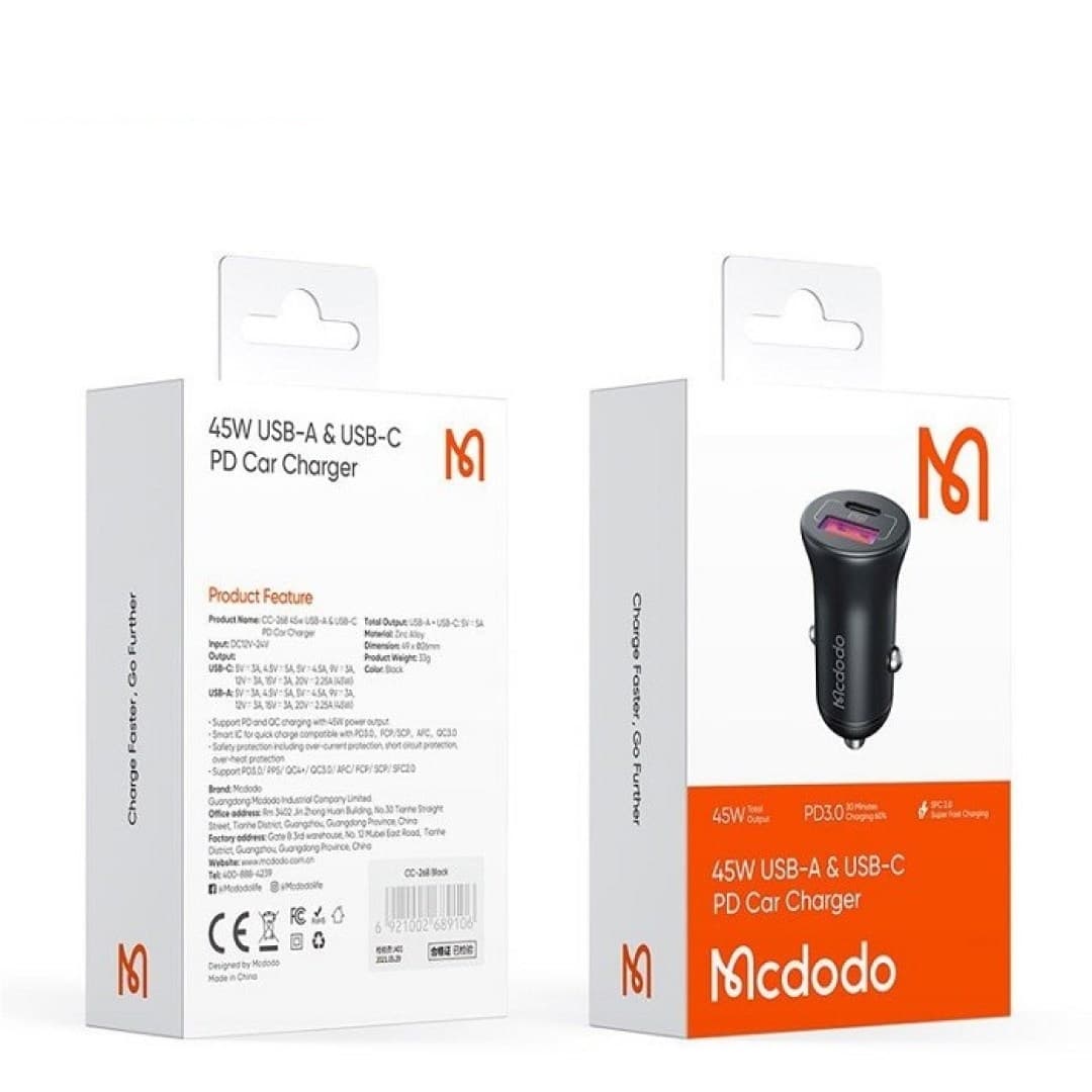 شارژر فندکی 45 وات مک دودو مدل Mcdodo CC-268 — تصویر ۱۲