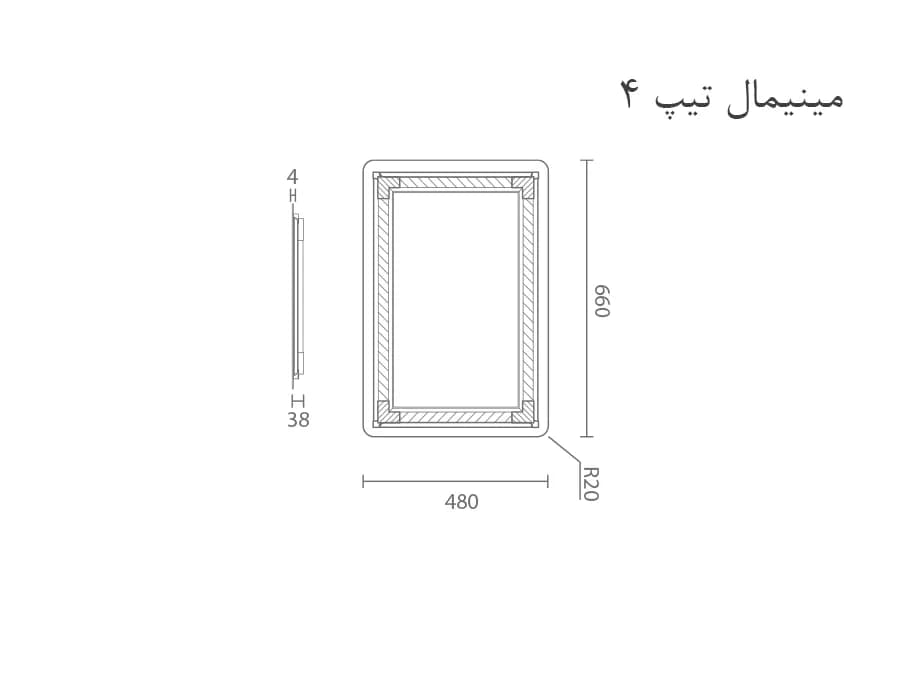 آینه kwc مدل آوا تیپ 4 — تصویر ۱۲