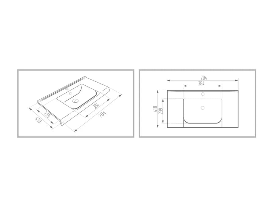 روشویی روکابینتی مروارید مدل ویستا — تصویر ۵