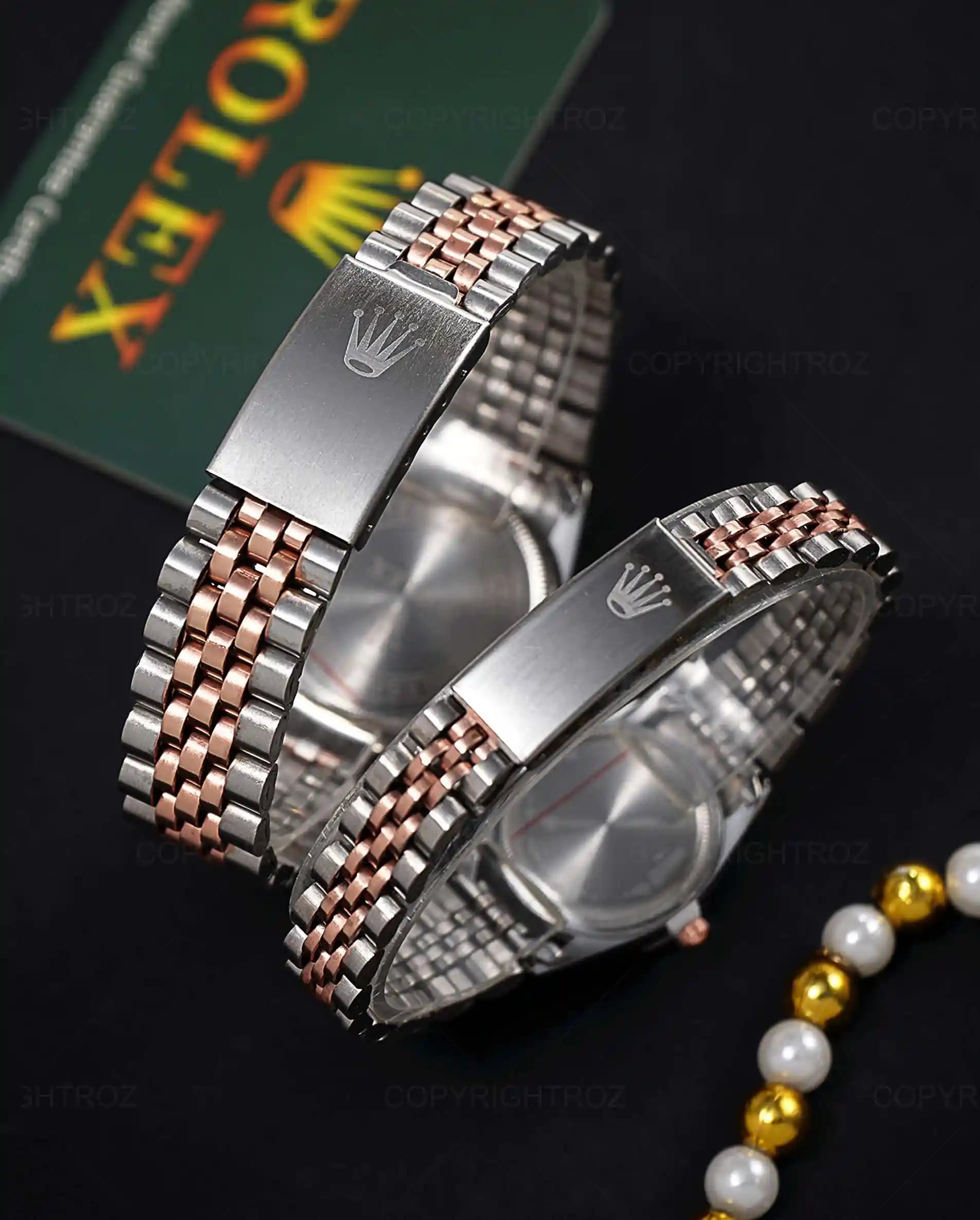 ست ساعت مچی مردانه و زنانه رولکس ROLEX مدل 1186 — تصویر ۴