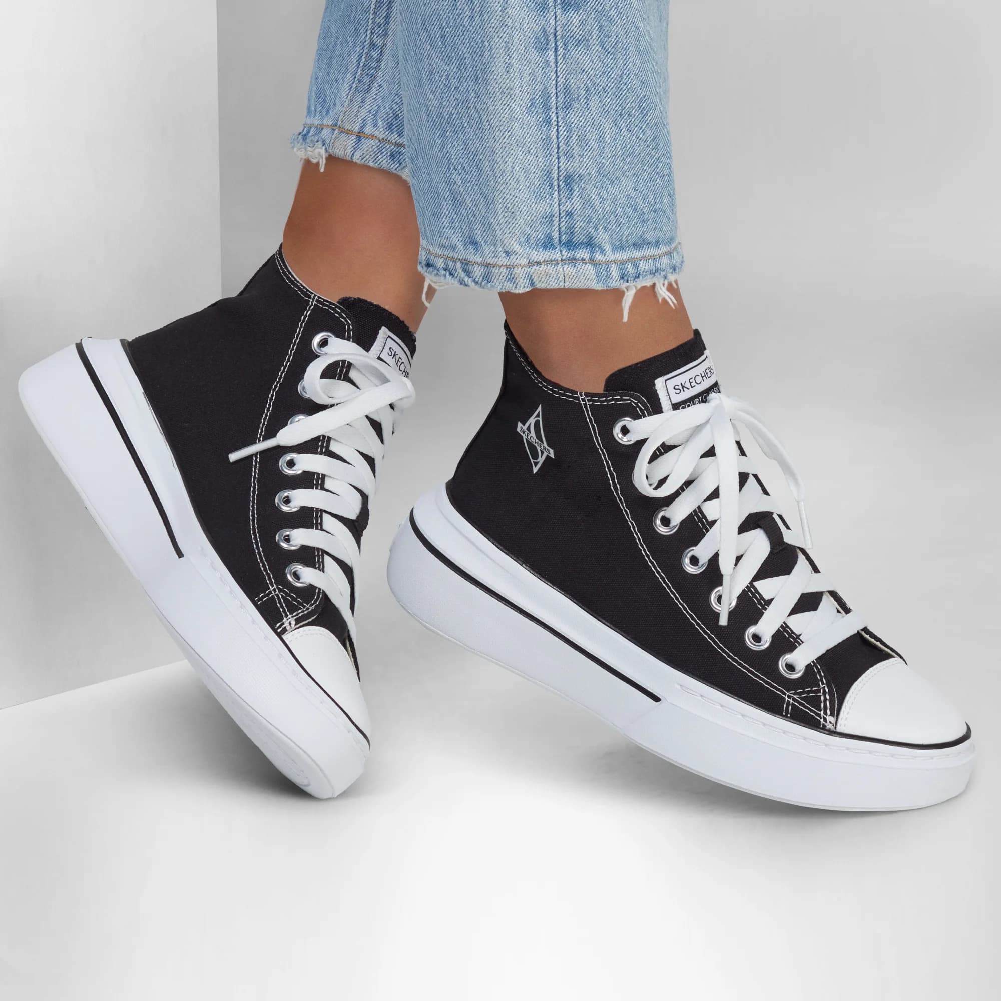 کفش ساقدار زنانه اسکچرز مدل 185063 BKW Cordova Classic – Top Tier — تصویر ۸