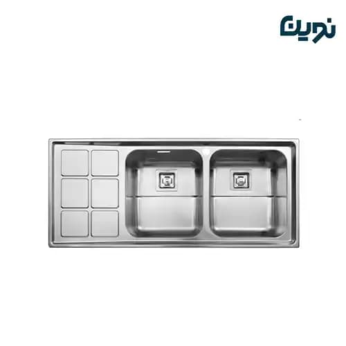 سینک ظرفشویی استیل البرز کد 761/52 — تصویر ۲