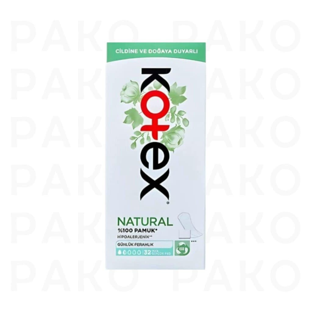 پد روزانه کوتکس مدل Natural بسته 32 عددی اصل — تصویر ۴