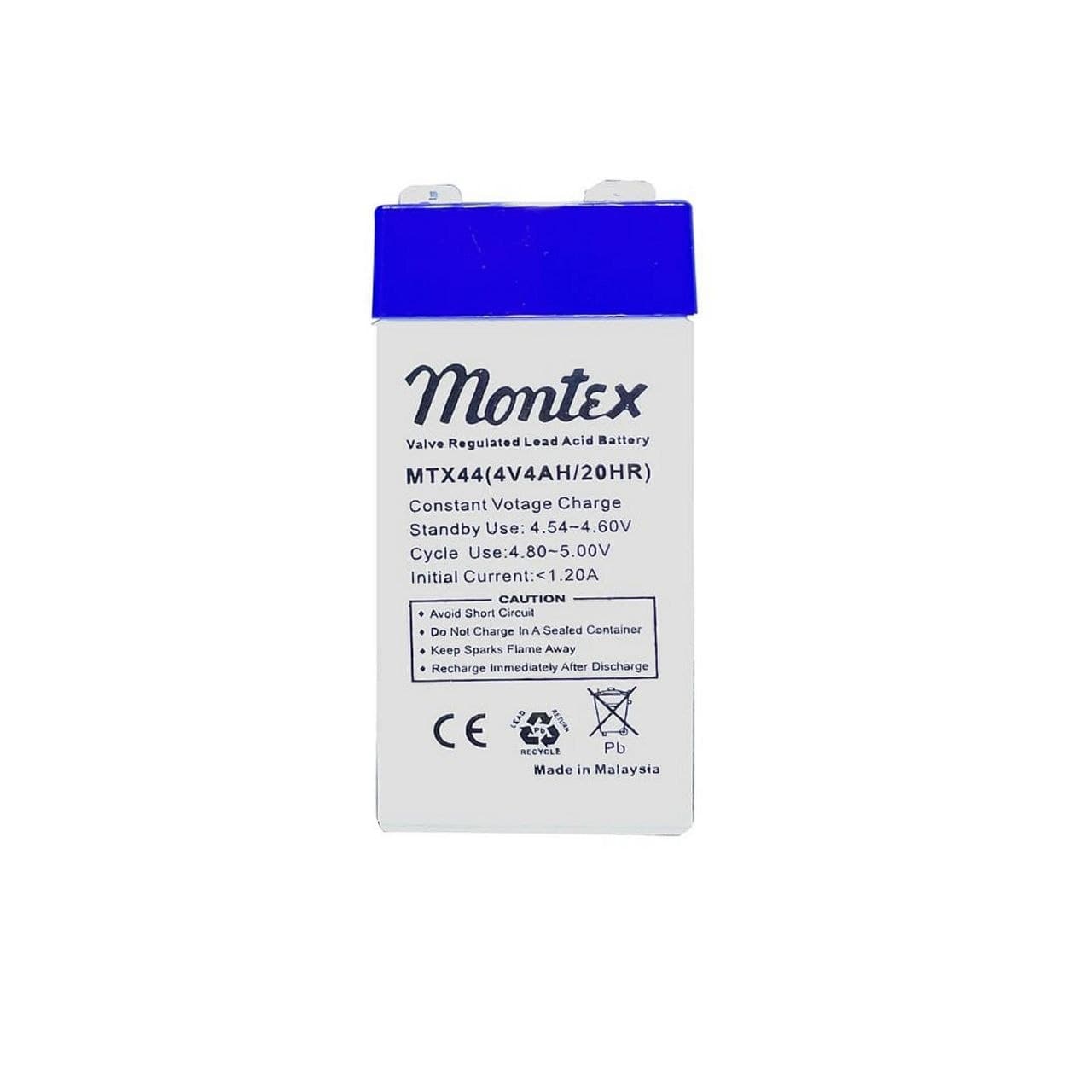 باتری سیلد اسید 4 ولت 4 آمپر مونتکس Montex