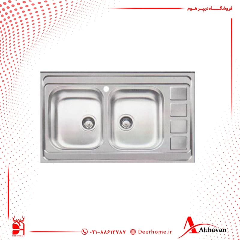 سینک ظرفشویی روکار کد 372S اخوان — تصویر ۲