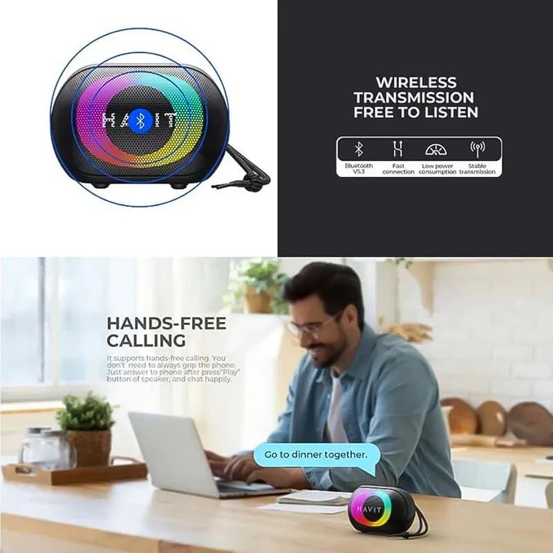 اسپیکر بلوتوثی قابل حمل هویت مدل SK885BT — تصویر ۵