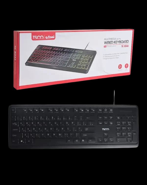 کیبورد سیم دار بک لایت RGB تسکو مدل TK 8046 — تصویر ۶
