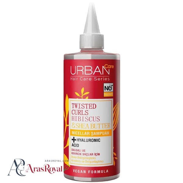 شامپو میسلار مناسب مو های فر اوربن کر Urban Care حاوی گل ختمی و شی باتر حجم 340 میل — تصویر ۲