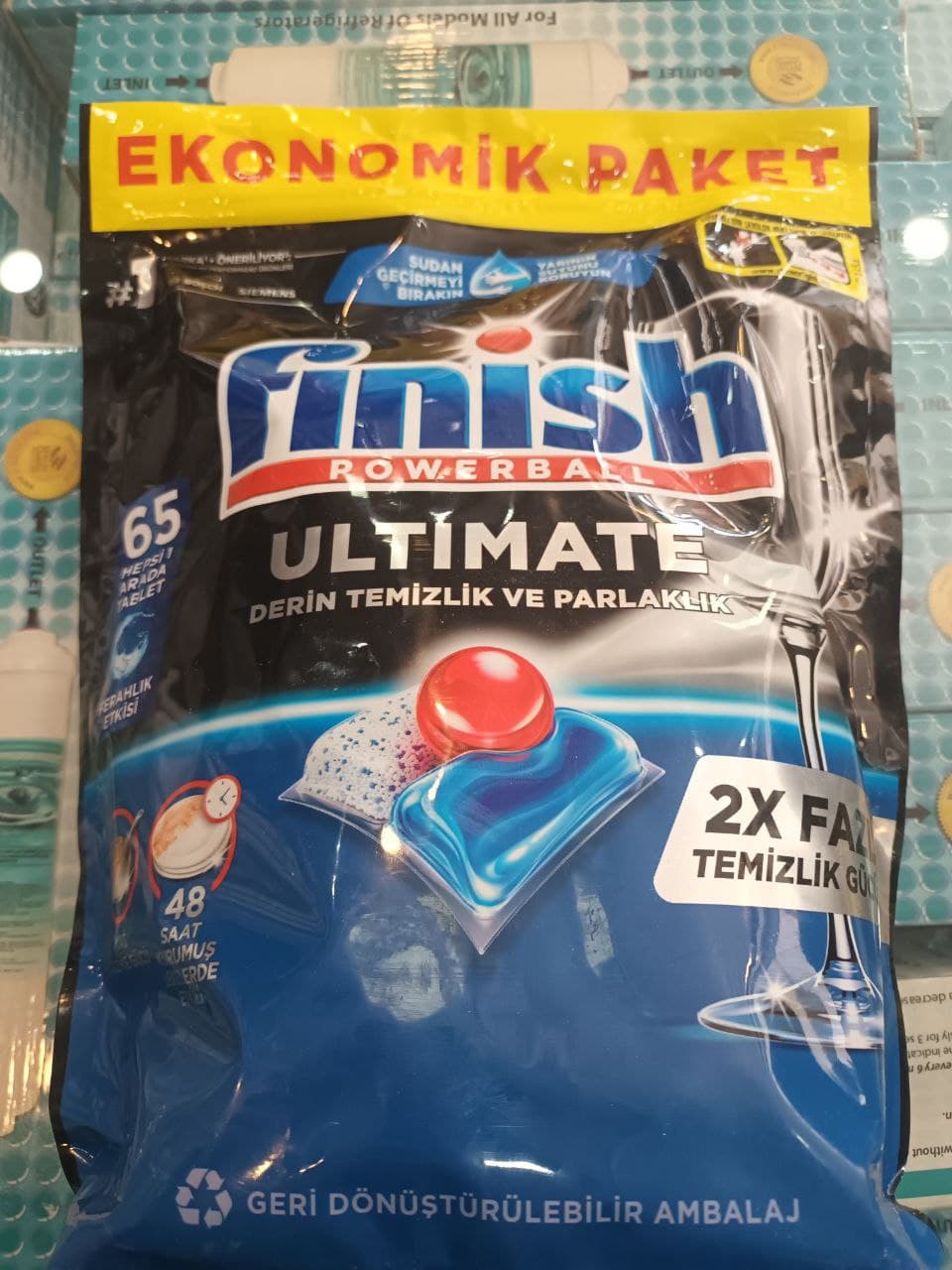 قرص ماشین ظرفشویی فینیش اولتیمیت (Finish Ultimate) بسته ۶۵ عددی — تصویر ۸