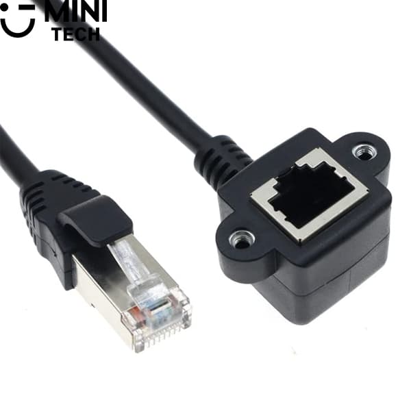کابل شبکه رو پنلی 0.5متر مادگی سرکج مینی تک