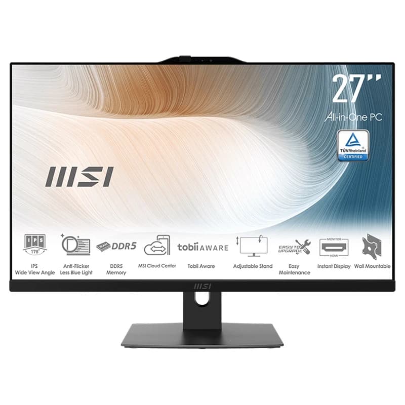کامپیوتر آل‌این‌وان 24 اینچ MSI Modern AM242P 1M Core 3 100U 16GB DDR5 500GB M.2 – آکبند و پلمپ — تصویر ۸