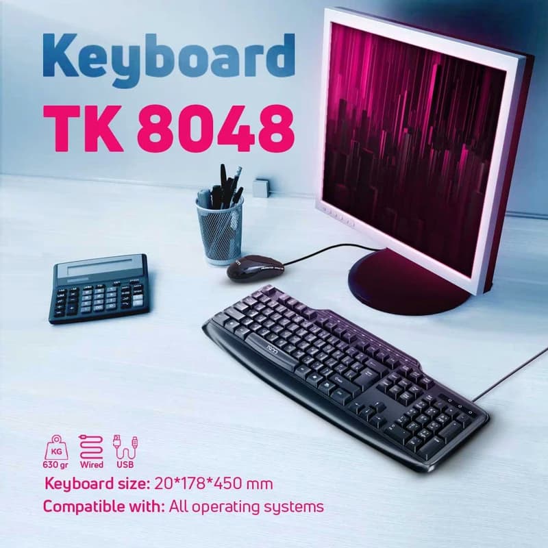 کیبورد باسیم تسکو مدل TK 8048 — تصویر ۲