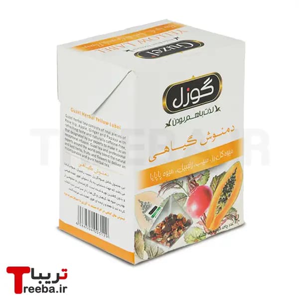 دمنوش مثلثی زرد 20 عددی گوزل