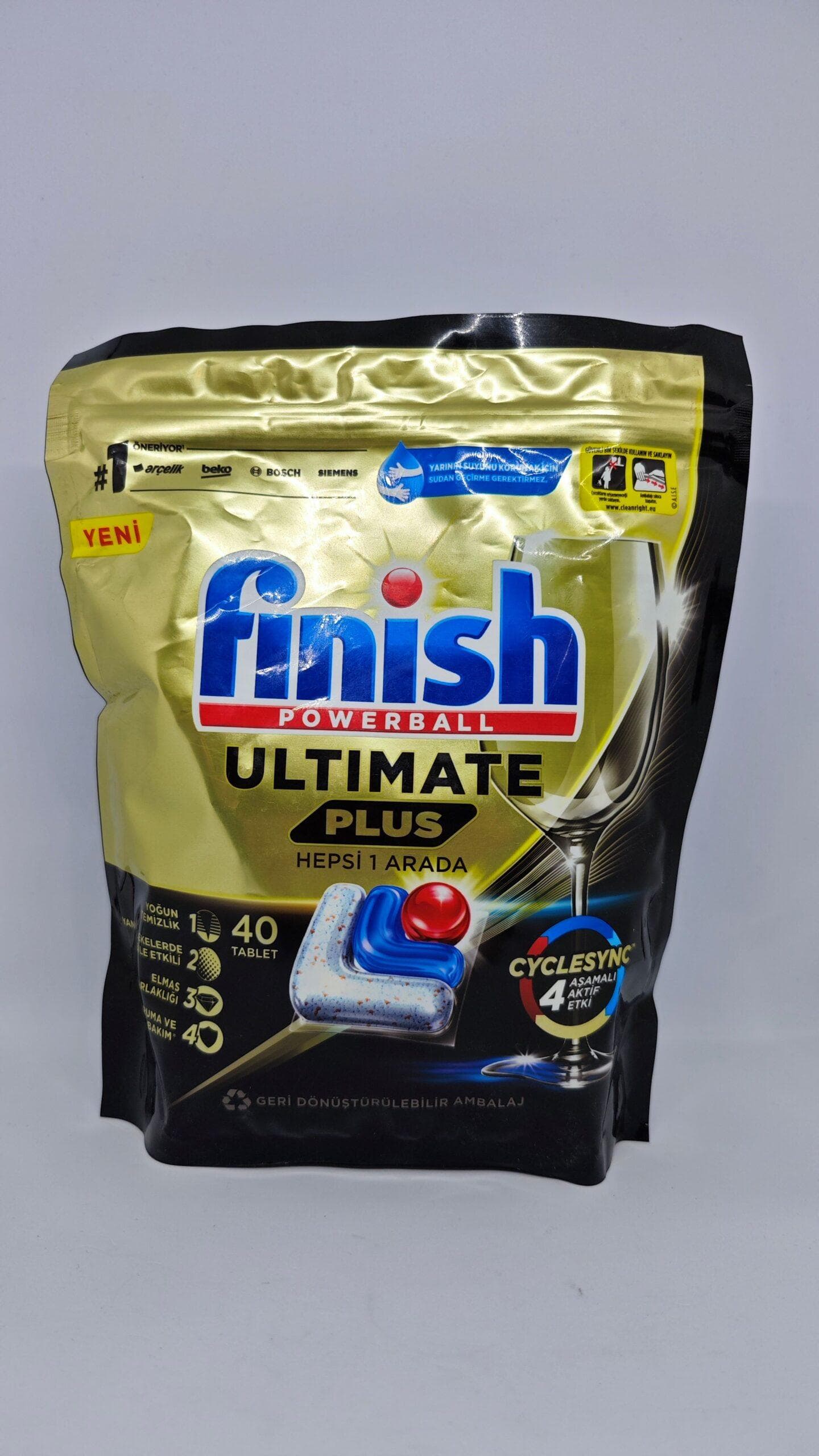 قرص ماشین ظرفشویی فینیش finish مدل اولتیمیت پلاس بسته 40 عددی