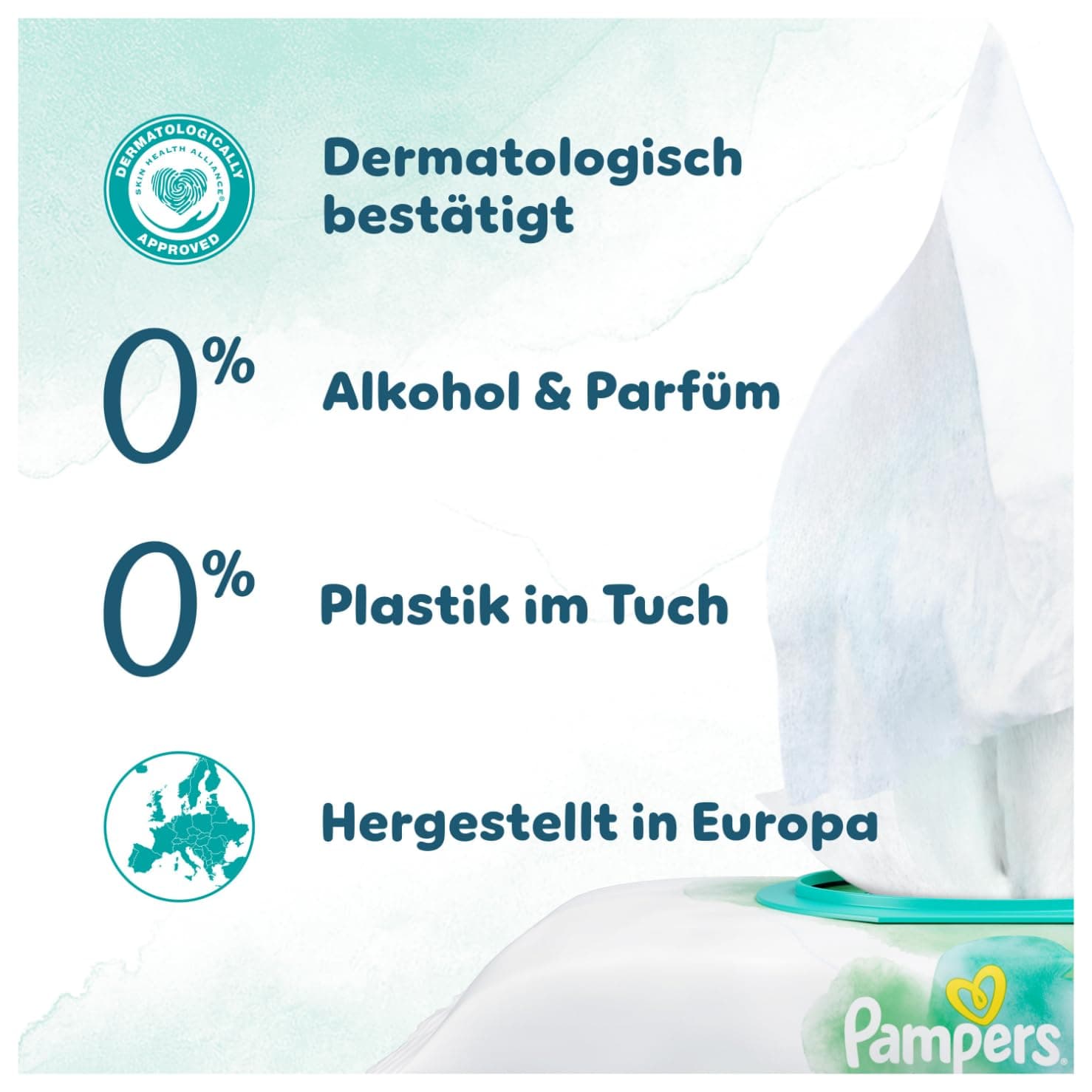 دستمال مرطوب 99%آب پمپرز Pampers — تصویر ۹