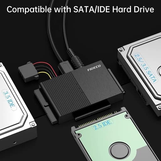 آداپتور USB 3.0 به SATA یا IDE برند Fideco PL319 — تصویر ۳