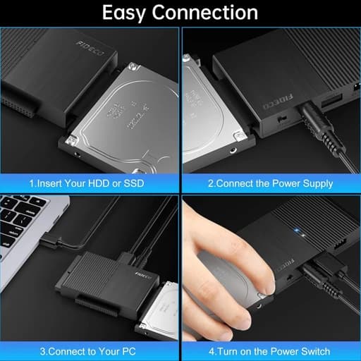 آداپتور USB 3.0 به SATA یا IDE برند Fideco PL319 — تصویر ۴