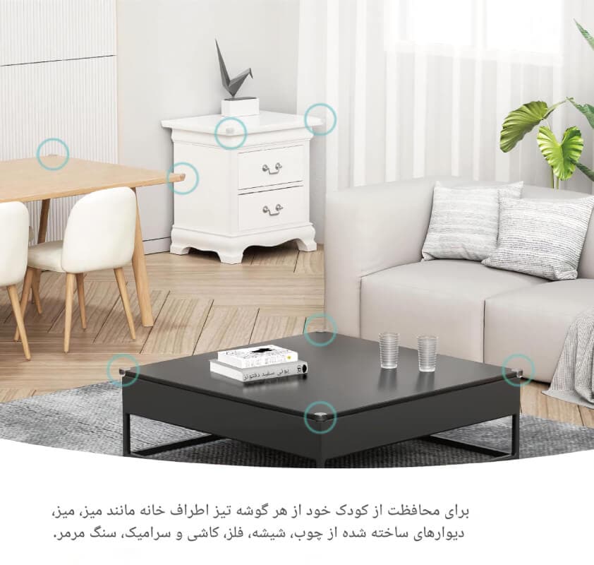 محافظ گوشه میز و کابینت کودکان CH56 — تصویر ۳