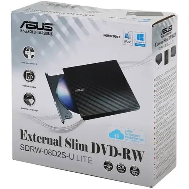 درایور DVD اکسترنال ایسوس مدل Asus SDRW-08D2S-U Lite — تصویر ۴