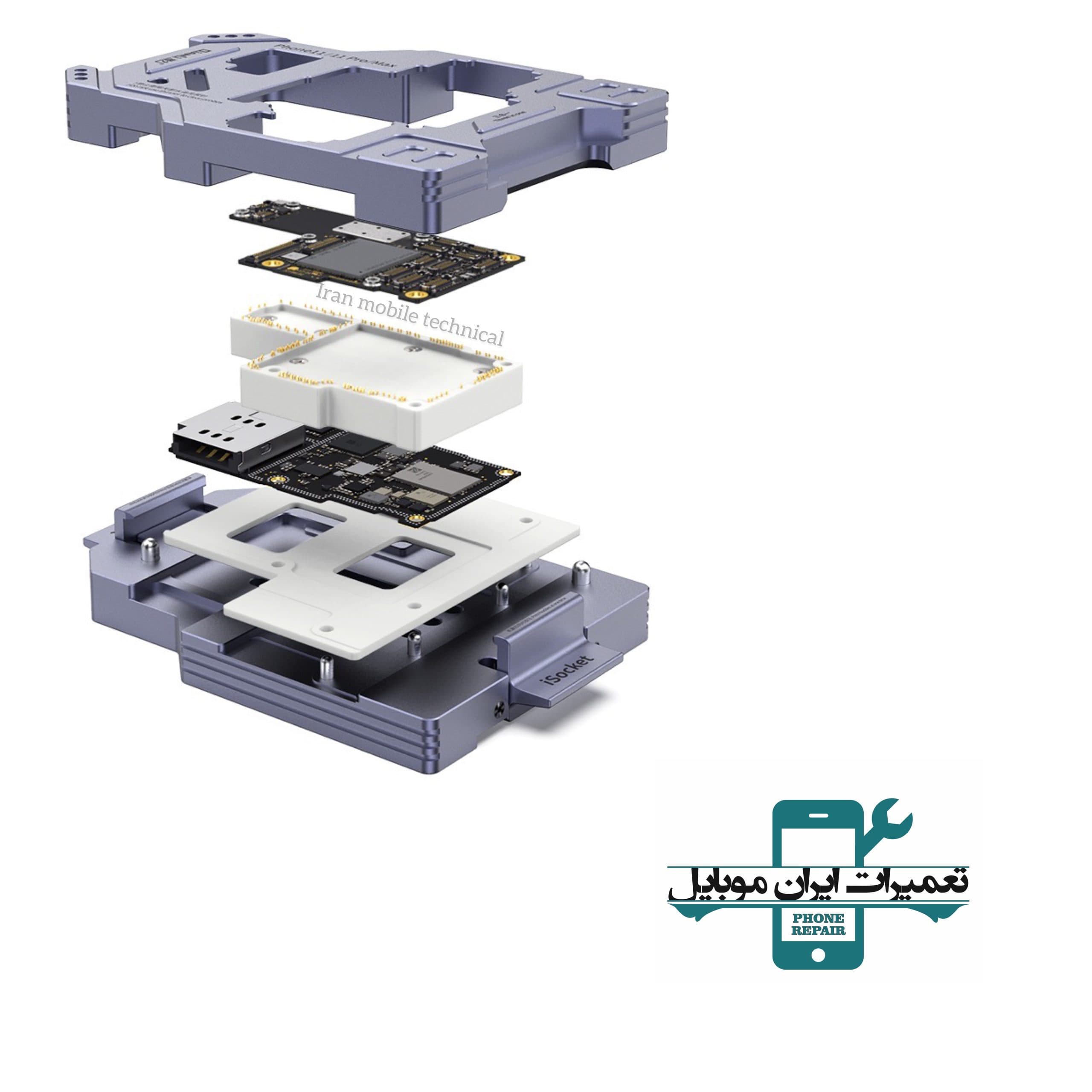 فیکسچر و تستر برد آیفون QIANLI iSOCKET 11/11PRO/11 PRO MAX — تصویر ۲