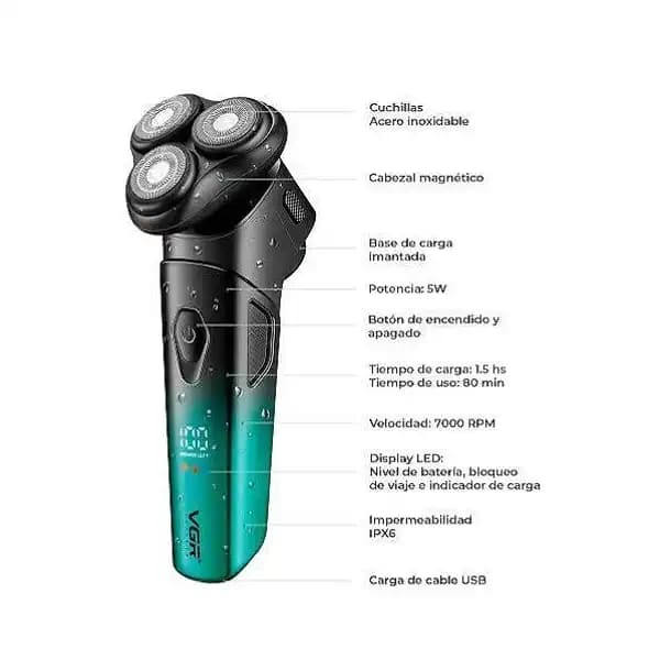 ماشین اصلاح سه تیغ وی جی آر VGR V-391 — تصویر ۲