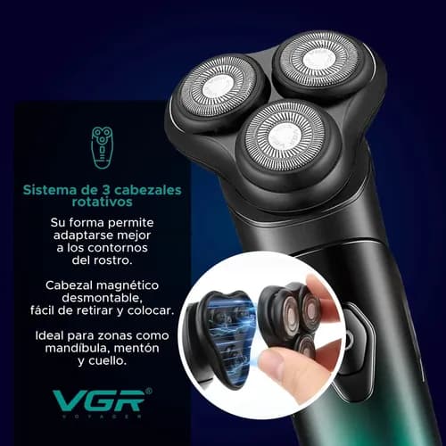 ماشین اصلاح سه تیغ وی جی آر VGR V-391 — تصویر ۶