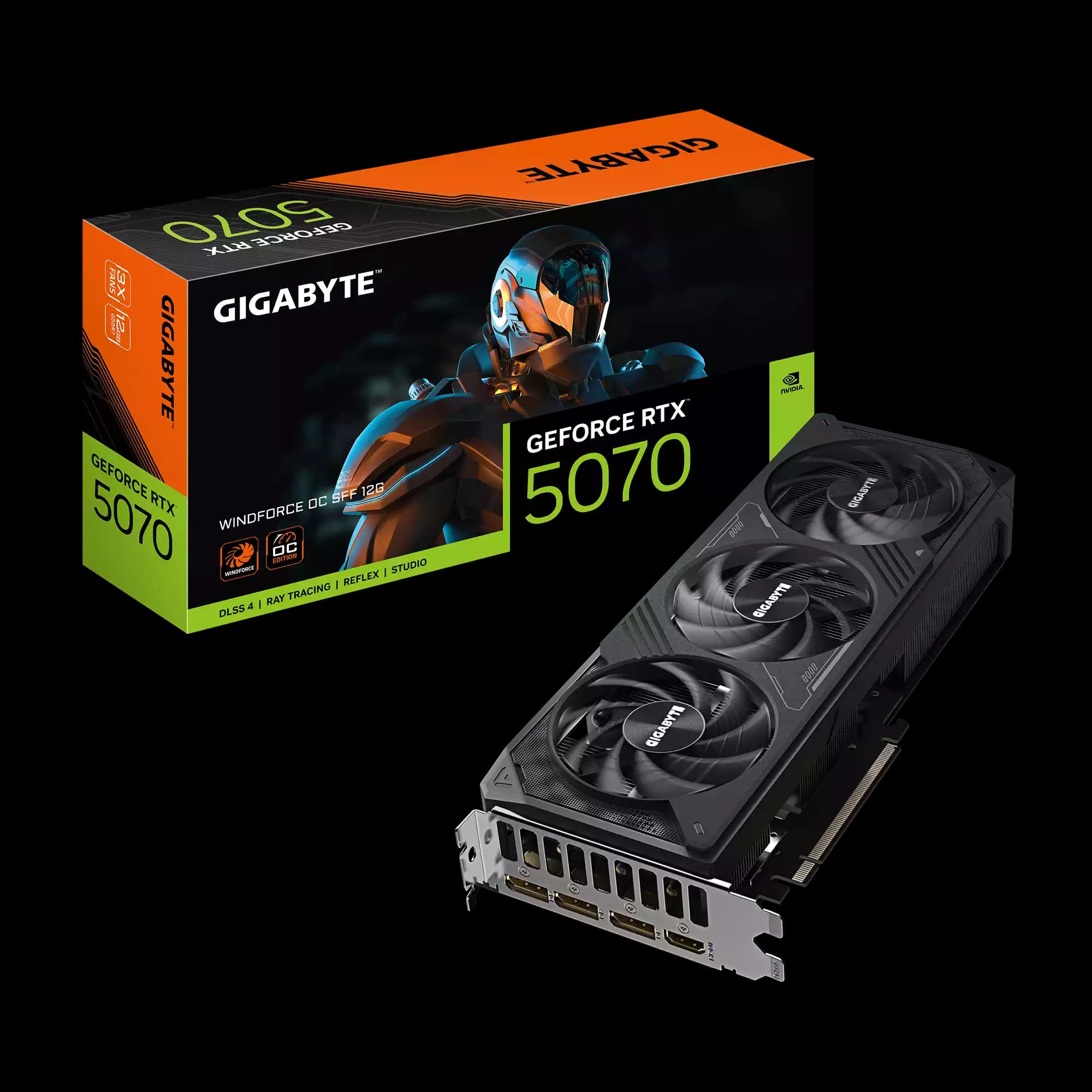 کارت گرافیک گیگابایت مدل GeForce RTX 5070 WINDFORCE OC SFF 12G — تصویر ۵