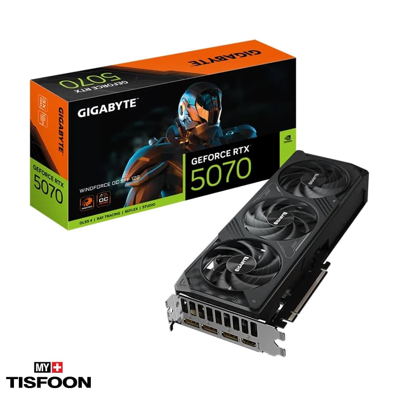 کارت گرافیک گیگابایت مدل GeForce RTX 5070 WINDFORCE OC SFF 12G