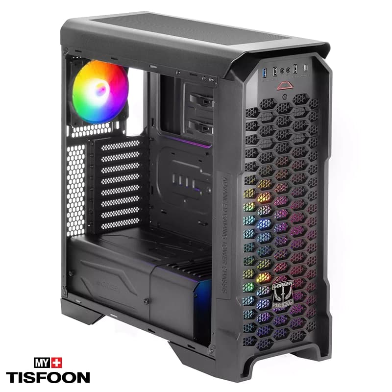 کیس کامپیوتر گرین مدل STRIKER FRGB — تصویر ۶