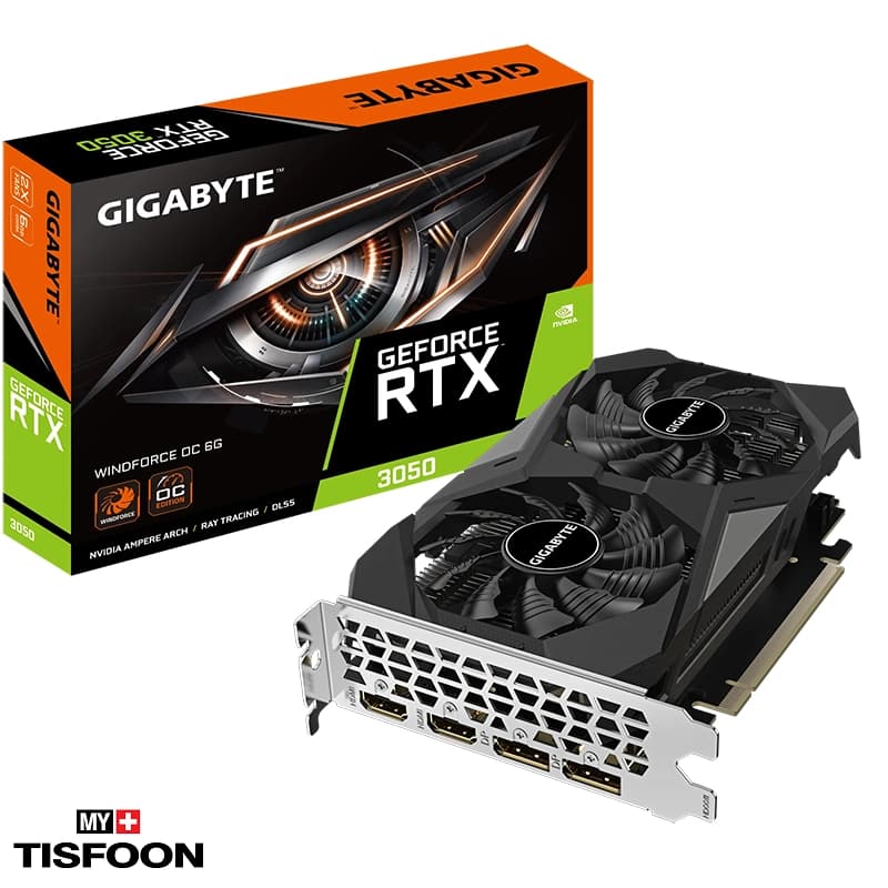 کارت گرافیک گیگابایت مدل GeForce RTX 3050 WINDFORCE OC 6GB — تصویر ۴
