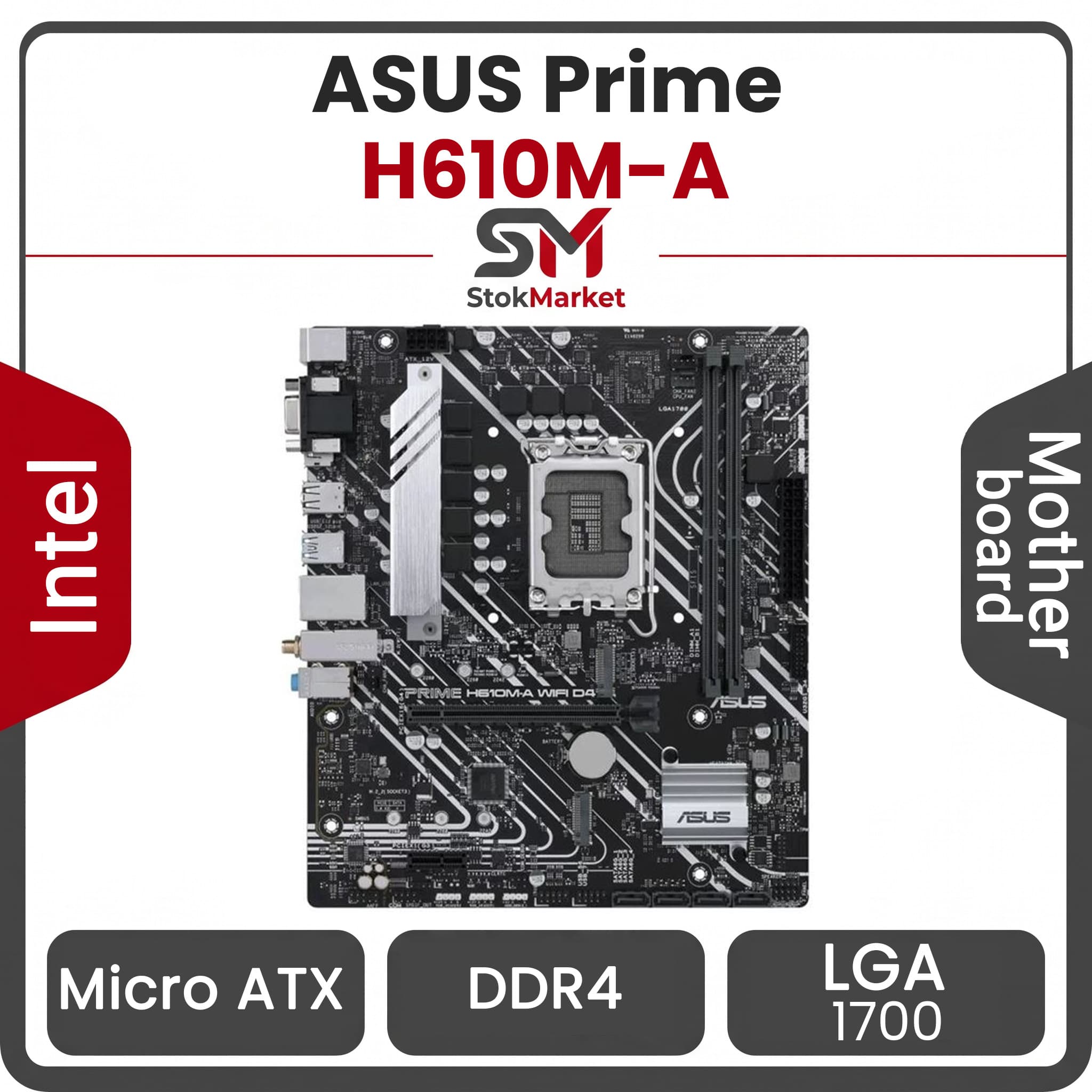 مادربرد ایسوس MOTHERBOARD ASUS PRIME H610M-A WIFI D4 — تصویر ۲